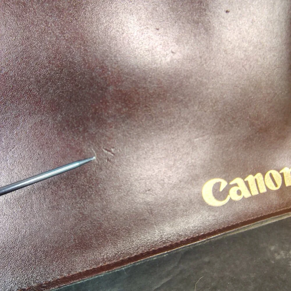 VINTAGE Canon Camera Leather Portfolio Briefcase‎ Hand Bag Photography